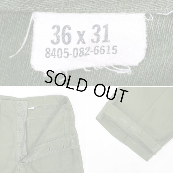 画像3: 60's US.ARMY コットンサテン ベイカーパンツ "W36 L31" (3)