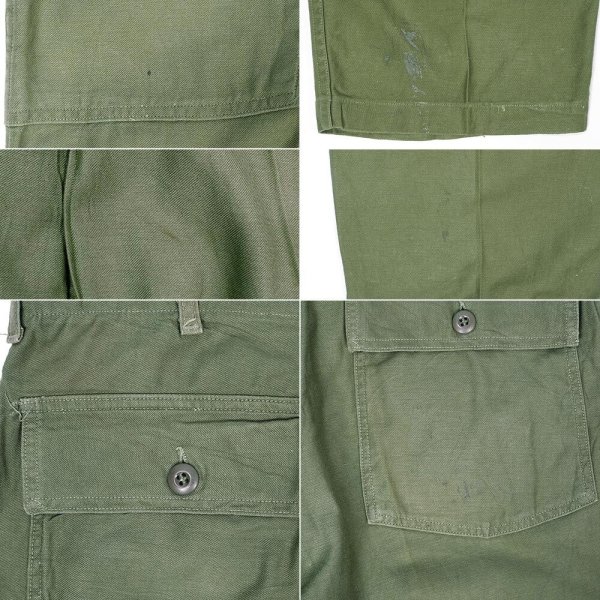 画像4: 60's US.ARMY コットンサテン ベイカーパンツ "W36 L31" (4)