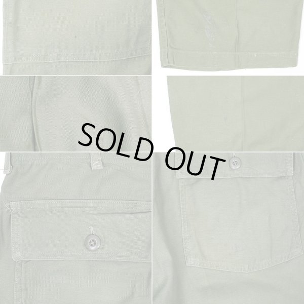 画像4: 60's US.ARMY コットンサテン ベイカーパンツ "W36 L31" (4)