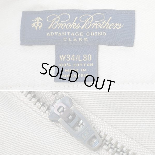 画像3: 00's Brooks Brothers ノータック チノトラウザー "CLARK / W34 L30" (3)