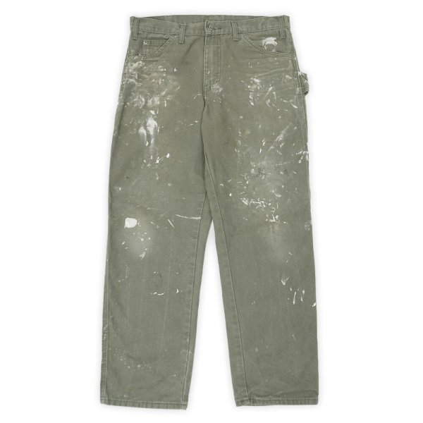 画像1: 00's Dickies ダックペインターパンツ "MOSS GREEN / W32 L30" (1)