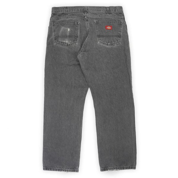 画像2: 00's Dickies 先染めブラックデニムパンツ "W36 L30" (2)