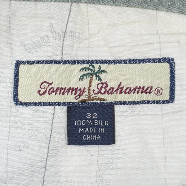 画像3: 00's Tommy Bahama 1タック シルクショーツ (3)