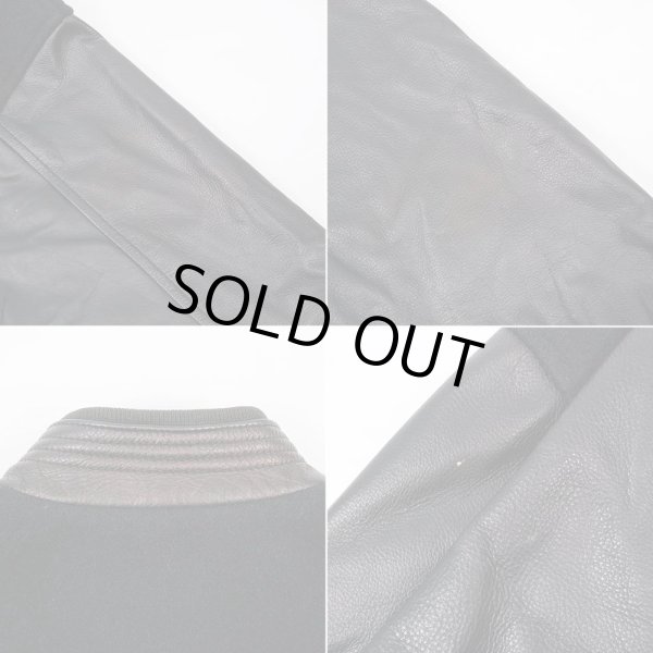 画像5: 80-90's TRIUM レザー切り替えスタジャン “ALL BLACK” (5)