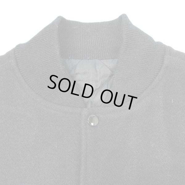 画像3: 80-90's TM ATHLETICS ウールスタジャン "ALL BLACK / MADE IN USA" (3)