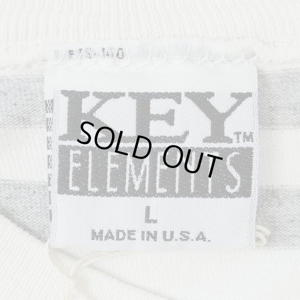 画像2: 90's KEY ELEMENTS ボーダーTシャツ “MADE IN USA” (2)
