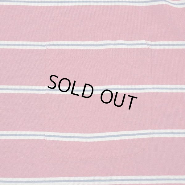 画像3: 90's PURITAN マルチボーダー ポケットTシャツ "RED" (3)