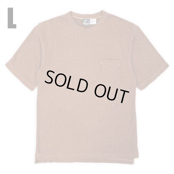 画像1: 【L】90's STEEL BRIDGE コットンピケ ポケットTシャツ "ORANGE / MADE IN USA / DEADSTOCK" (1)