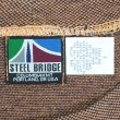 画像2: 【L】90's STEEL BRIDGE コットンピケ ポケットTシャツ "ORANGE / MADE IN USA / DEADSTOCK" (2)