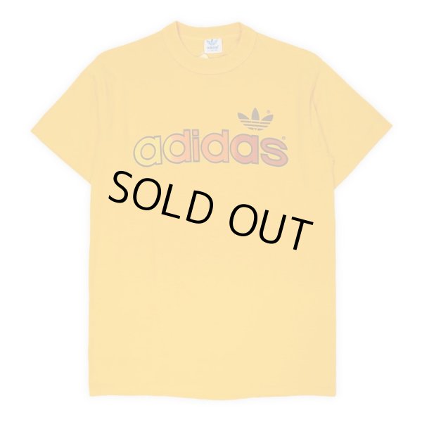 画像1: 80's adidas トレフォイルロゴ プリントTシャツ (1)