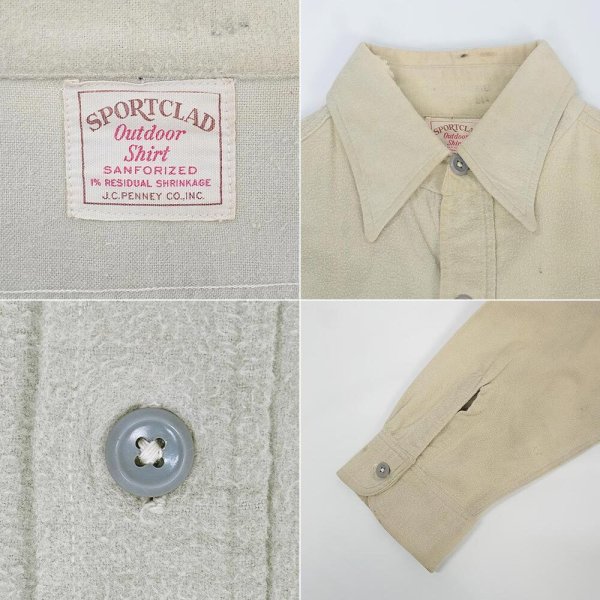 画像3: 50's SPORTCLAD シャモアクロス ワークシャツ (3)