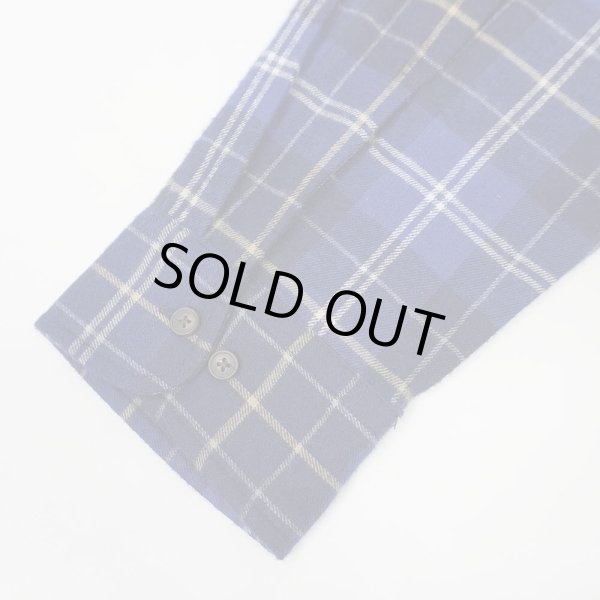 画像4: 90's ST JOHN'S BAY フランネル ボタンダウンシャツ "Blue Plaid / DEADSTOCK" (4)