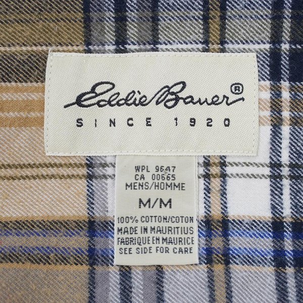 画像2: 90's Eddie Bauer フランネルシャツ "白タグ" (2)