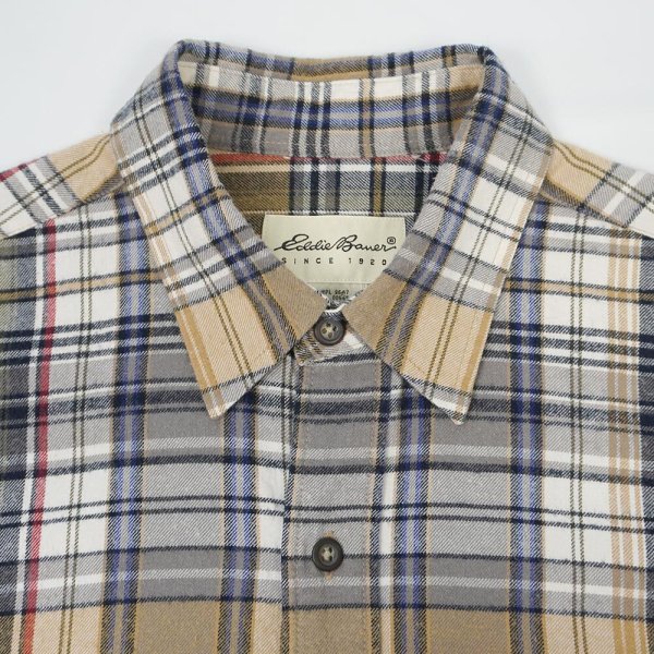 画像3: 90's Eddie Bauer フランネルシャツ "白タグ" (3)
