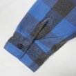 画像3: 80's Field & Stream ブロックチェック柄 ヘビーネルシャツ "BLUE×BLACK / MADE IN USA / FIVE BROTHER OEM" (3)