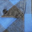 画像4: 80's Field & Stream ブロックチェック柄 ヘビーネルシャツ "BLUE×BLACK / MADE IN USA / FIVE BROTHER OEM" (4)