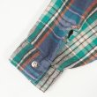 画像4: 90's FIVE BROTHER ヘビーネルシャツ “MADE IN USA / Green × Navy Plaid” (4)