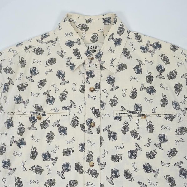 画像3: 00's TRAIL DESIGNS S/S 総柄 レギュラーカラーシャツ (3)