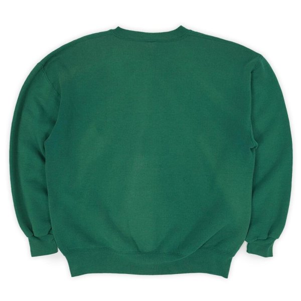 画像2: 90's RUSSELL 前V ブランクスウェット "MADE IN USA / GREEN" (2)