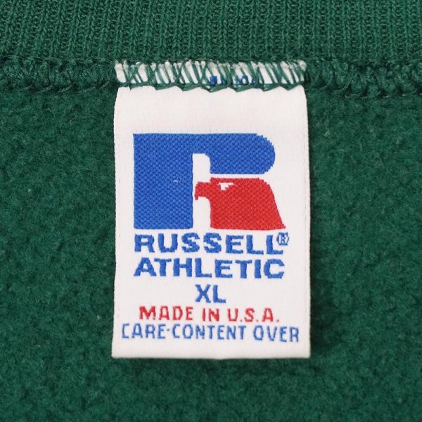 画像3: 90's RUSSELL 前V ブランクスウェット "MADE IN USA / GREEN" (3)