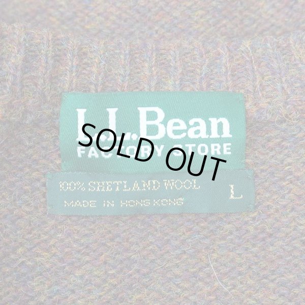 画像2: 00's L.L.Bean シェットランドウール ニット (2)