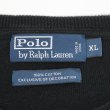 画像2: 00's Polo Ralph Lauren 前V コットンニット "BLACK" (2)