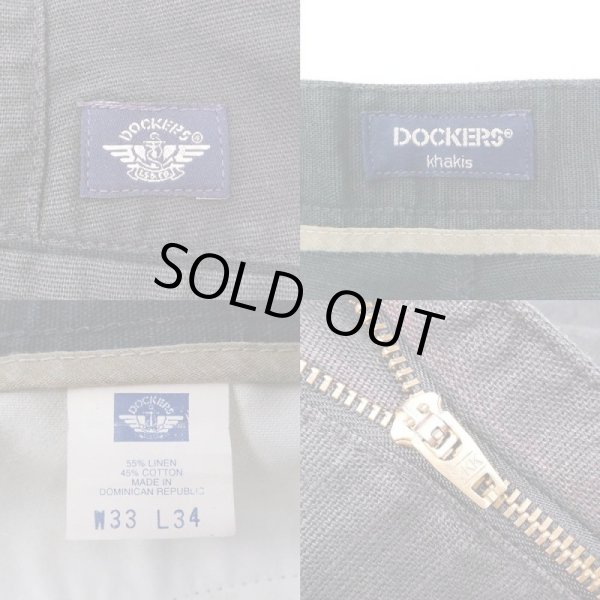 画像3: 90's DOCKERS 2タック リネントラウザー (3)