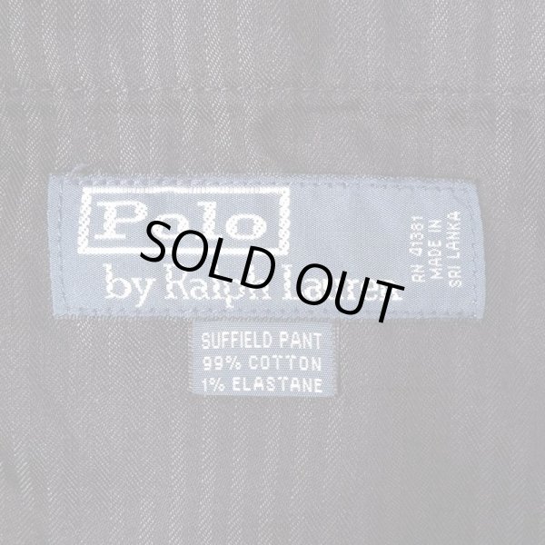 画像3: 90's Polo Ralph Lauren 太畝コーデュロイトラウザー “BLACK / SUFFIELD PANT” (3)