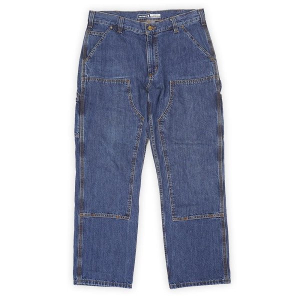 画像1: 00's Carhartt ダブルニー デニムペインターパンツ "W34 L30" (1)