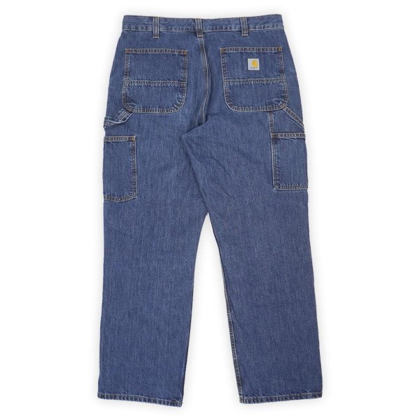 画像2: 00's Carhartt ダブルニー デニムペインターパンツ "W34 L30" (2)