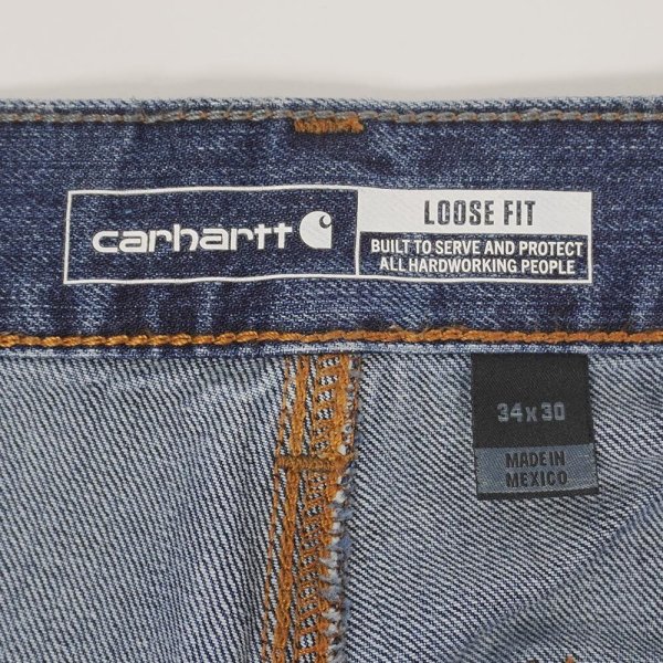 画像3: 00's Carhartt ダブルニー デニムペインターパンツ "W34 L30" (3)