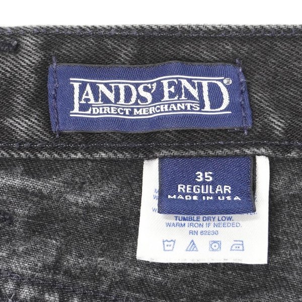 画像3: 90-00's LANDS' END ブラックデニムパンツ "MADE IN USA / W35 L32相当" (3)
