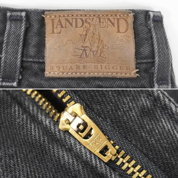 画像4: 90-00's LANDS' END ブラックデニムパンツ "MADE IN USA / W35 L32相当" (4)