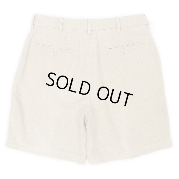 画像2: 00's DANIEL CREMIEUX ノータック リネンショーツ "DEADSTOCK" (2)