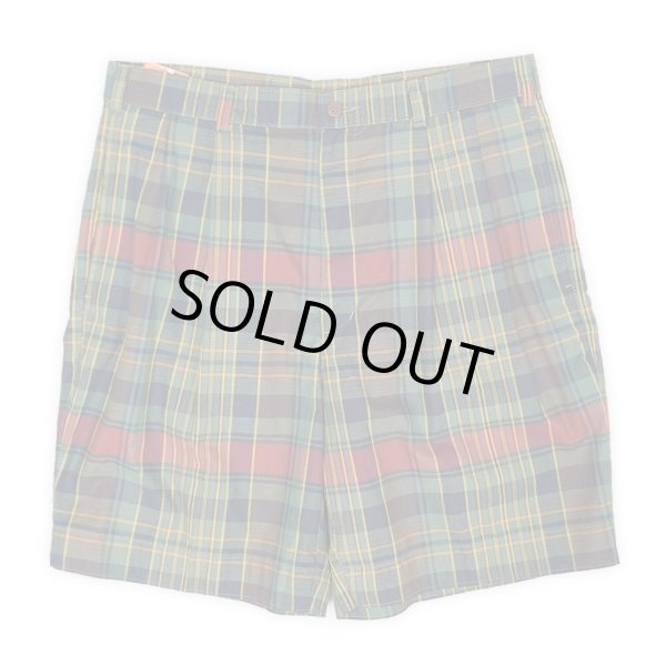 画像1: 90's DOCKERS 2タック コットンショーツ "DEADSTOCK / GREEN Plaid" (1)