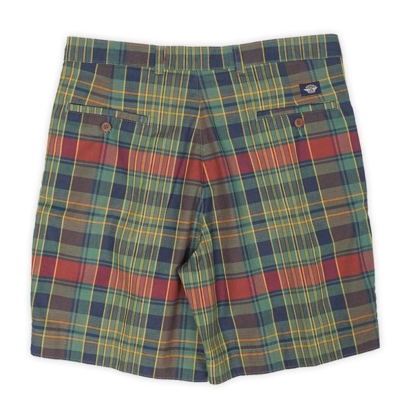画像2: 90's DOCKERS 2タック コットンショーツ "DEADSTOCK / GREEN Plaid" (2)