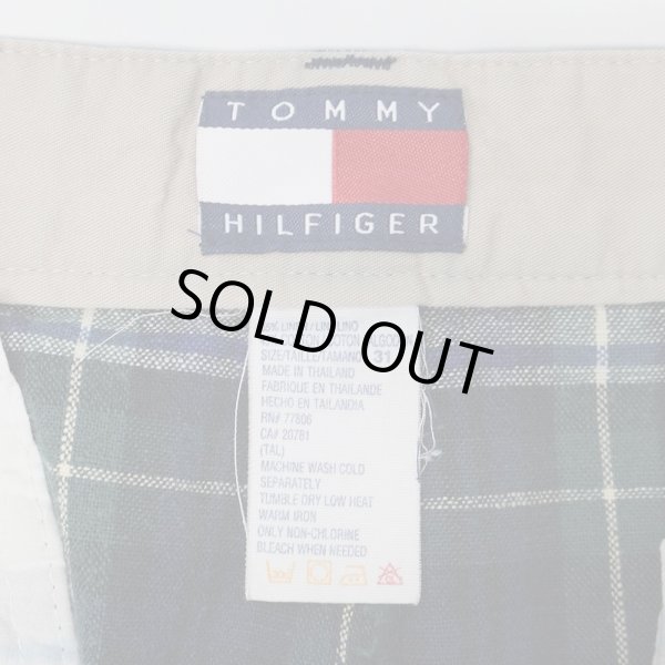 画像3: 90's TOMMY HILFIGER 2タック コットンリネンショーツ (3)