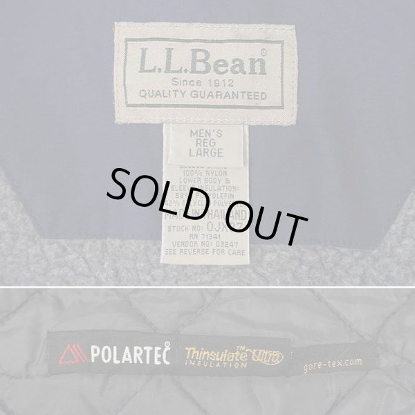 画像3: 00's L.L.Bean フリースライナー マウンテンジャケット "NAVY" (3)