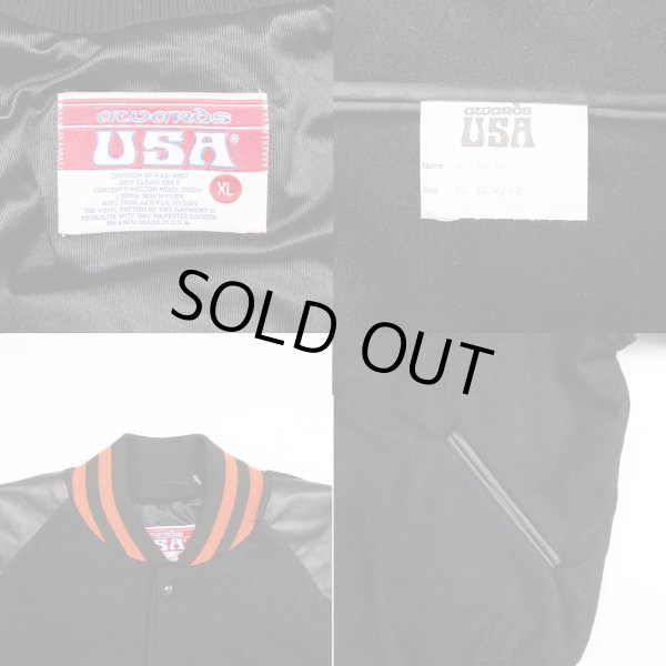 画像3: 80's FAB-KNIT スタジャン "ウール×レザー / MADE IN USA" (3)