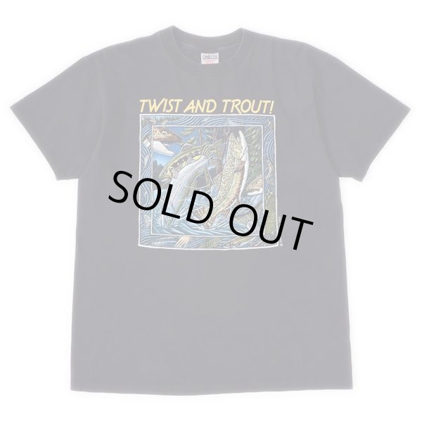 画像1: 90's RAY TROLL アートTシャツ "TWIST AND TROUT / MADE IN USA" (1)