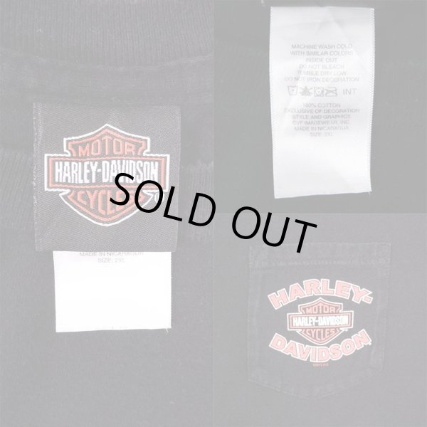 画像3: 00's HARLEY-DAVIDSON 両面プリント ポケットTシャツ (3)