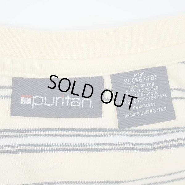 画像2: 90's PURITAN マルチボーダー ポケットTシャツ "YELLOW" (2)