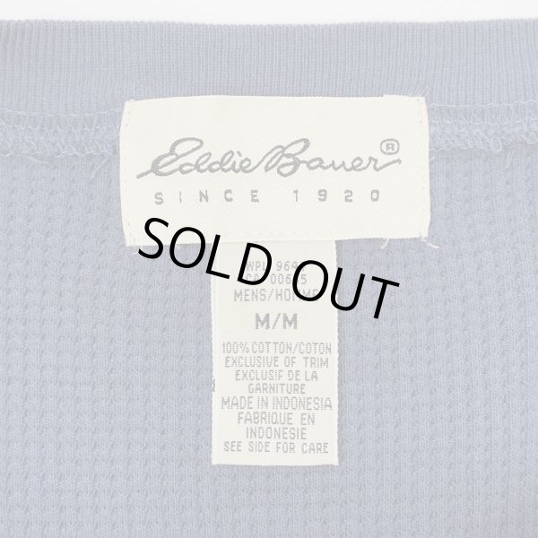 画像2: 90's Eddie Bauer コットンサーマル "白タグ / FADE NAVY" (2)