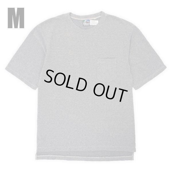 画像1: 【M】90's STEEL BRIDGE コットンピケ ポケットTシャツ "NAVY / MADE IN USA / DEADSTOCK" (1)
