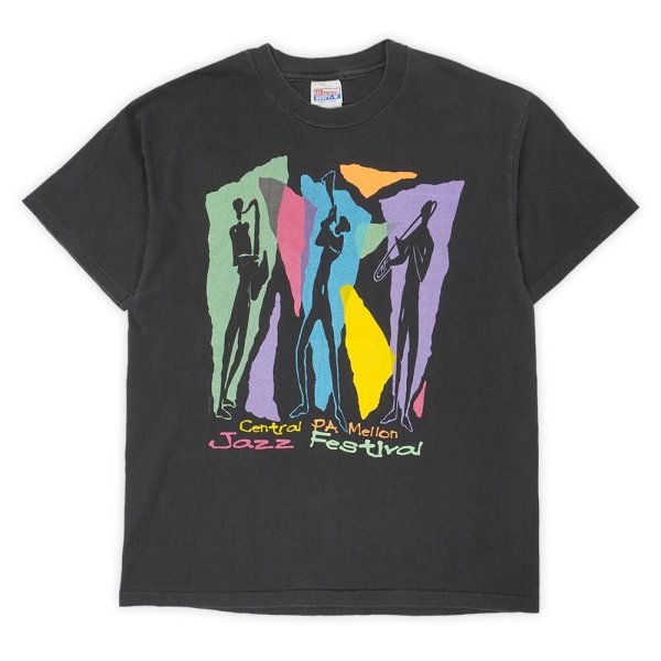 画像1: 90's Central PA Mellon Jazz Festival 両面プリントTシャツ "MADE IN USA" (1)