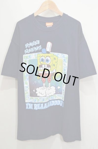 画像1: SPONGEBOB キャラクタープリント Tシャツ (1)