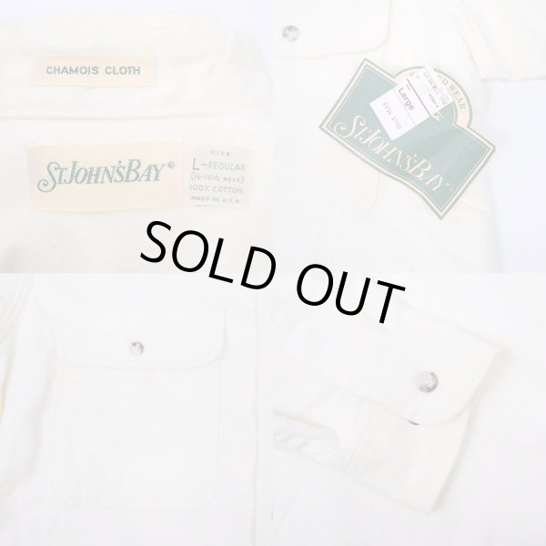 画像3: 90's ST JOHN'S BAY シャモアクロスシャツ "MADE IN USA / DEADSTOCK" (3)