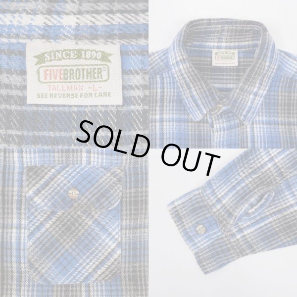 画像3: 90's FIVE BROTHER ヘビーネルシャツ (3)