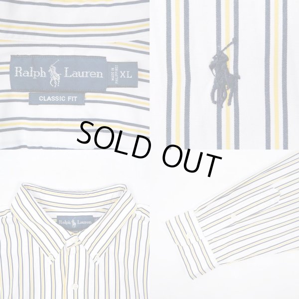 画像3: 00's Polo Ralph Lauren マルチストライプ柄 ボタンダウンシャツ (3)