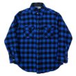 画像1: 90's Woolrich ブロックチェック柄 ウールシャツ "MADE IN USA" (1)